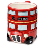 Ceramic mug shaped like a red Routemaster bus, 460ml capacity, perfect for London-themed gifts.