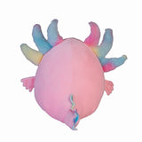 Soft, squishy axolotl plush (22cm) made from velour, perfect for cuddles and as a cozy cushion for all ages.