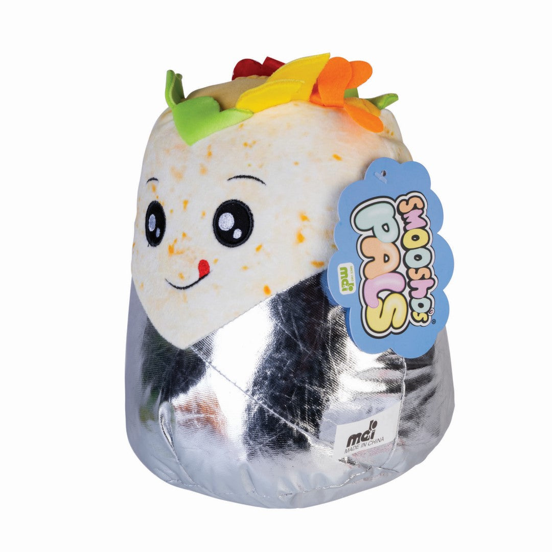 Plush Smoosho's Pals Burrito (23cm) - ultra-soft, squishy burrito-shaped cuddly toy perfect for snuggling and playful decor.