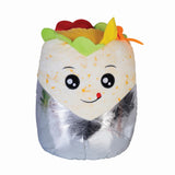 Plush burrito toy made from ultra-soft velour, perfect for cuddling and adding whimsy to any room.