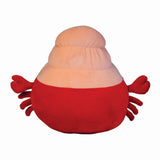 Soft and squishy 22cm crab plush toy made from velour, perfect for cuddling and decor in any child's room.