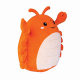 Adorable 22cm plush lobster in vibrant red, made from soft velour, perfect for cuddling and imaginative play for kids.