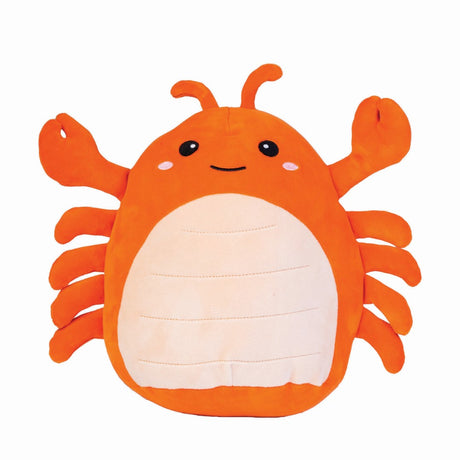 Soft red lobster plush toy, 22cm, perfect for cuddling and imaginative play in children's rooms.