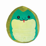 Adorable 22cm plush snake cushion made of ultra-soft velour, perfect for cuddling and brightening up a child's room.