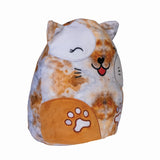 Plush tie-dye cat toy made of soft velour, perfect for cuddling and adding color to any room. 22cm of squishy comfort.