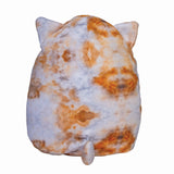 Adorable 22cm tie-dye cat plushie made of soft velour fabric, perfect for cuddling and enhancing comfort.