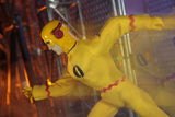 Collectible MEGO Reverse Flash figurine celebrating 50th anniversary, featuring 26 points of articulation and retro design.