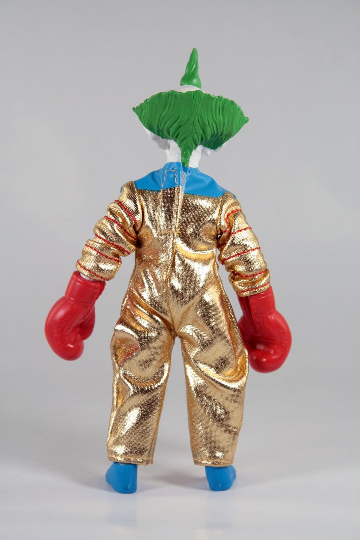 MEGO Killer Klowns Shorty collectible figurine features 14 points of articulation, iconic boxing gloves, and detailed sculpting.