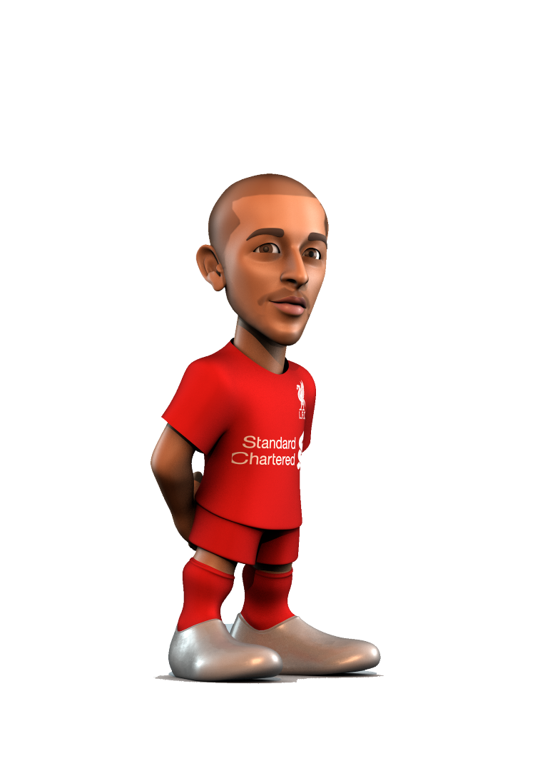 Collectible figurine of Thiago Alcântara, showcasing detailed craftsmanship and iconic pose for football enthusiasts.