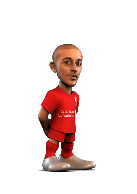 Collectible figurine of Thiago Alcântara, showcasing detailed craftsmanship and iconic pose for football enthusiasts.