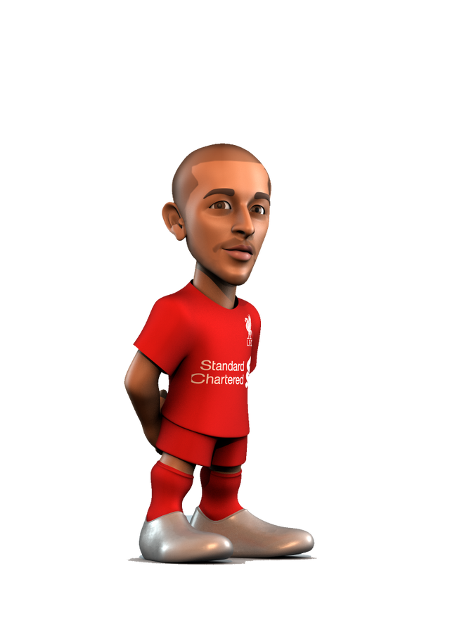 Collectible figurine of Thiago Alcântara, showcasing detailed craftsmanship and iconic pose for football enthusiasts.