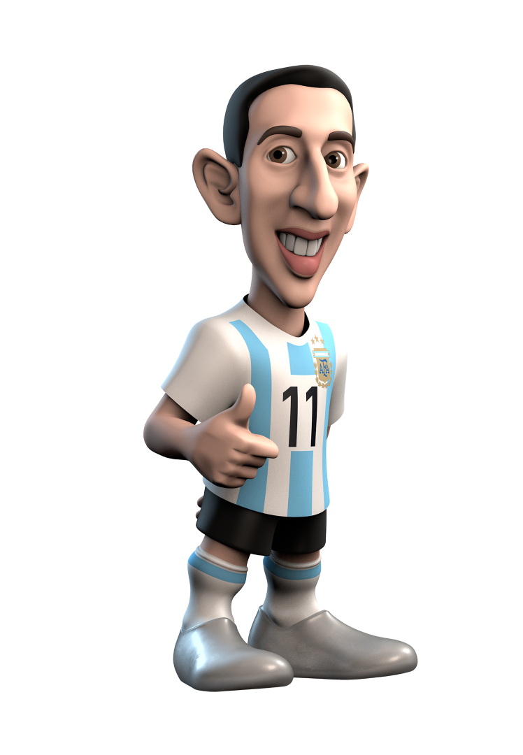 Collectible MINIX figurine of Ángel Di María, showcasing detailed craftsmanship and capturing the spirit of football.