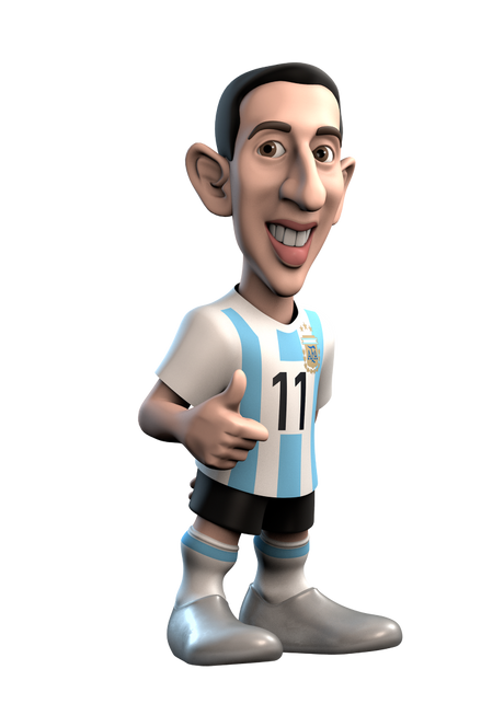 Collectible MINIX figurine of Ángel Di María, showcasing detailed craftsmanship and capturing the spirit of football.