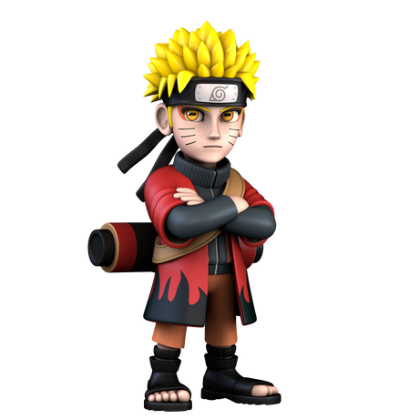 Detailed MINIX Naruto collectible figurine with a flowing cape, showcasing vibrant colors and dynamic pose for anime enthusiasts.