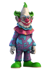 Brightly colored MINIX Jumbo Killer Klowns figurine, showcasing detailed features from the cult classic film "Killer Klowns from Outer Space."