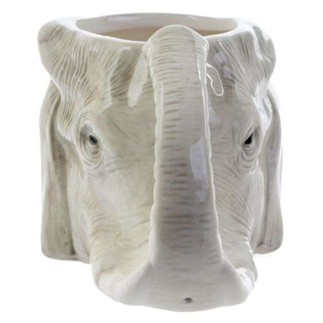 Elephant head-shaped ceramic mug with 450ml capacity, perfect for coffee lovers and unique kitchen decor.