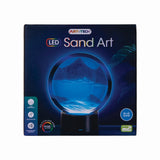 LED Sand Art - Blue (19cm) featuring calming blue sand and color-changing LED, perfect for decor and relaxation.