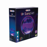 Enchanting LED Sand Art in purple, 19cm tall, with color-changing lights creating mesmerizing patterns for relaxation.