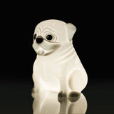 Soft silicone pug LED touch lamp with adjustable brightness, perfect for kids' rooms and bedtime routines.