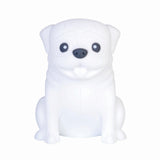 Adorable pug-shaped LED touch lamp with six brightness levels, perfect for kids' rooms and nighttime comfort.