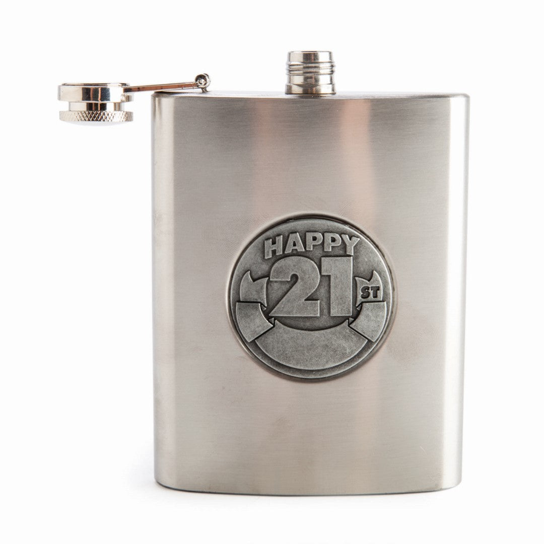 Metal Flask - 21st Engravable (13.5cm)