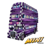 Mini 3D Jigsaw Puzzle featuring the iconic purple Knight Bus from the Harry Potter series, perfect for fans and collectors.