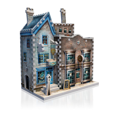 3D jigsaw puzzle of Ollivander's Wand Shop, featuring 295 precision-crafted pieces for a magical building experience.