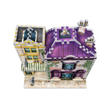 3D jigsaw puzzle depicting Madam Malkin's shop and Florian Fortescue's Ice Cream parlour from Harry Potter's Diagon Alley.