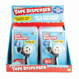 Set of 12 compact tape dispensers, stylishly designed for easy one-handed use in any workspace.