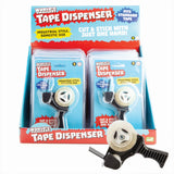 Compact set of 12 mini tape dispensers in industrial style, perfect for home and office use.