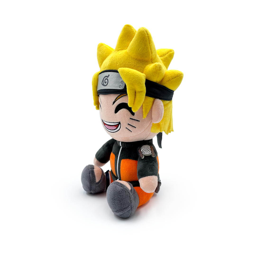 9-inch Youtooz Naruto Plush with spiky yellow hair, Konoha headband, and orange jumpsuit, perfect for cuddling and display.