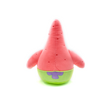 9-inch Patrick Star plush in light green shorts, featuring a wide smile and soft PP cotton for cuddly fun.