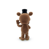 5-inch Freddy Flocked Vinyl collectible figure with soft texture, iconic bowtie, microphone, and whimsical packaging.