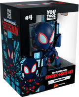 Youtooz Miles Morales #13 vinyl figure, 5", features him on a CRT throne, showcasing vibrant colors and intricate details.