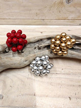 Artificial Berry Bunch x 20 - Silver (4")