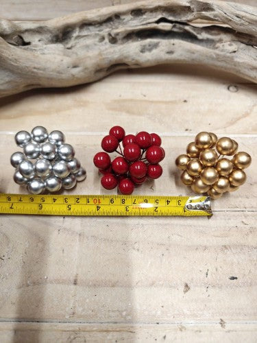 Artificial Berry Bunch x 20 - Red (4")