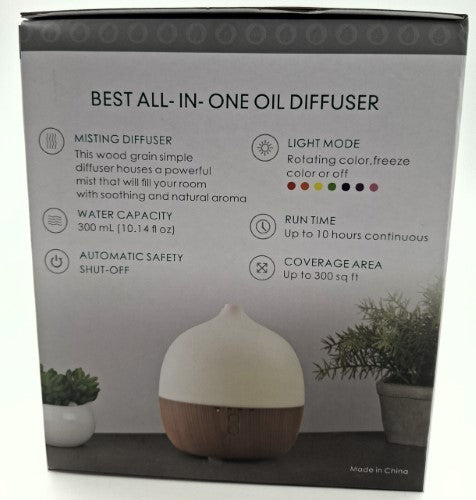 Diffuser - Earth Essence Wood Grain & Colour Changing Aroma (Set of 2)