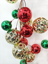 Christmas Baubles Garland - 200cm (Green Red Champagne)