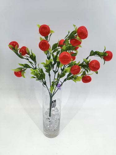 Artificial Buxus Bush with Mandarin (Red)