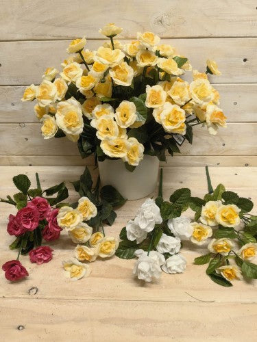 Artificial Open Rose Bush (Small)