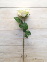 Artificial White Limbo Rose Bud Stem (White)