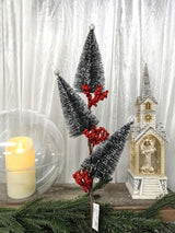 Artificial Berry Spray with Xmas Tree X 3