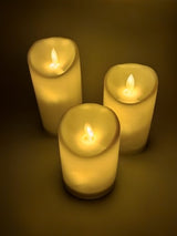 Flameless Candle - Remote Control (Set of 3) 7.5 12.5 15cm)