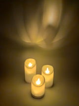 Flameless Candle - Remote Control (Set of 3) 7.5 12.5 15cm)
