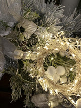 Firecracker Silver String with 200 Warm Lights (6M)