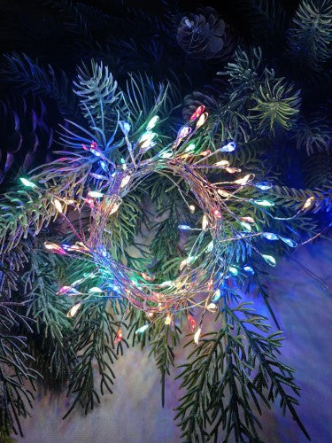 Firecracker Silver String with 100 Multi Lights (3M)
