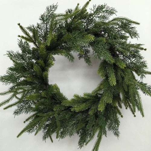 Artificial Real touch Mixed Pine Wreath (24")