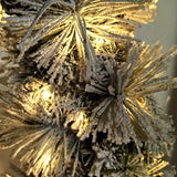 Snowy Mixed Pine Garland with Pinecone & 100 LED Lights & 150 Tips - 6'