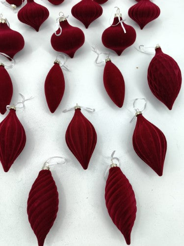 Christmas Ornament - Velvet Balls Trimming Pack of 27 (Burgundy)