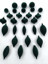Christmas Ornament - Velvet Balls Trimming Pack of 27 (Green)